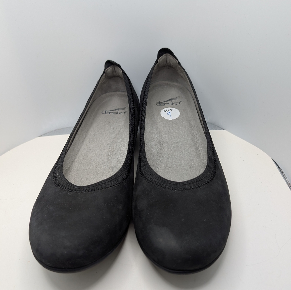 Dansko Black Comfort Flats with Cushioned Sole - Picture 2 of 6